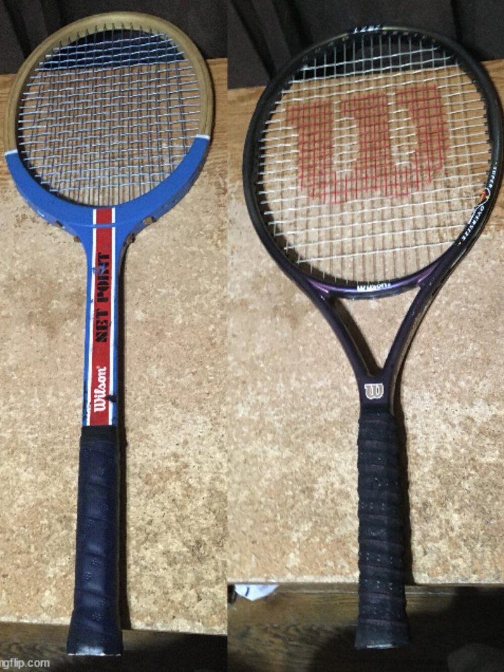 TWO TENNIS RACQUETS WILSON SUPER QUAD & SET POINT